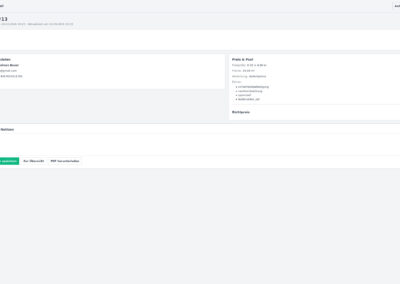 Alle Kundendaten und berechneten Preise werden automatisch gespeichert.