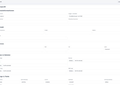 Im Firmenprofil speichern Sie alle Unternehmensdaten für Ihren Pool Kostenrechner.